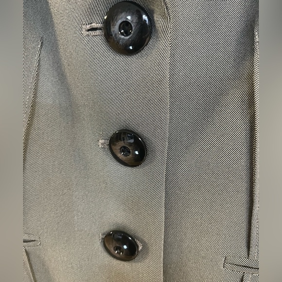 Evan Picone Button Tailored Minimalist 90s Y2K Business Casual Office 4 Gray - Picture 5 of 9